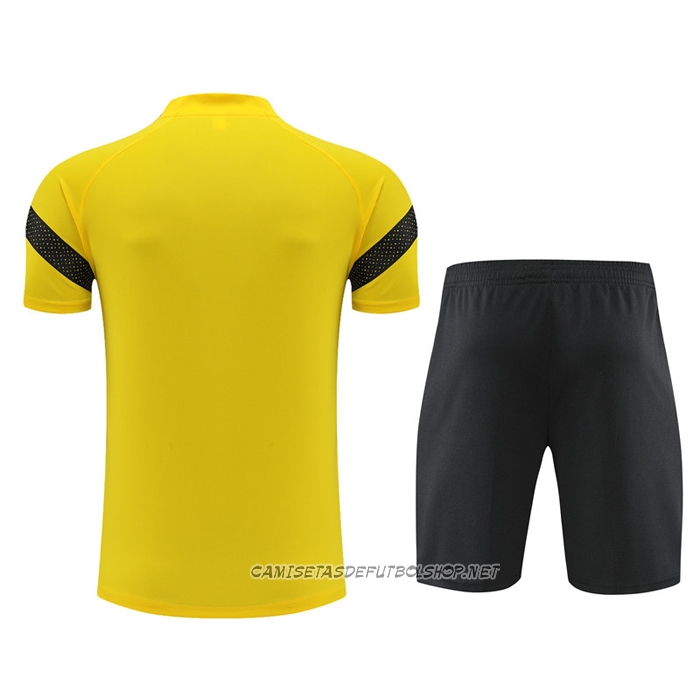 Chandal del Borussia Dortmund 22-23 Manga Corta Amarillo - Pantalon Corto